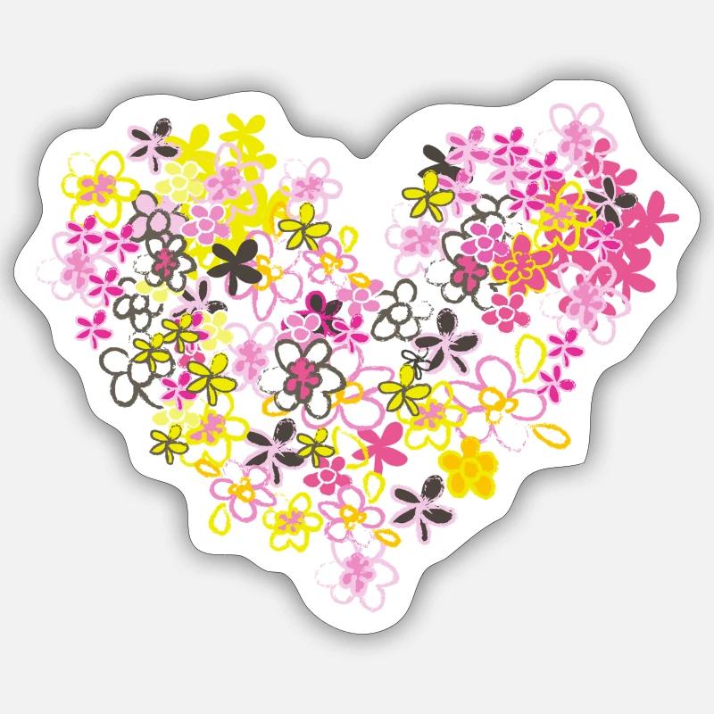 heart - Sticker size S (10 x 10 cm) - white matte