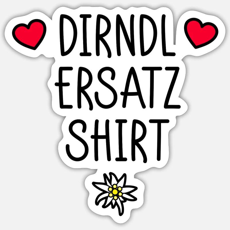 Dirndl Replacement Shirt Sticker size S (10 x 10 cm)