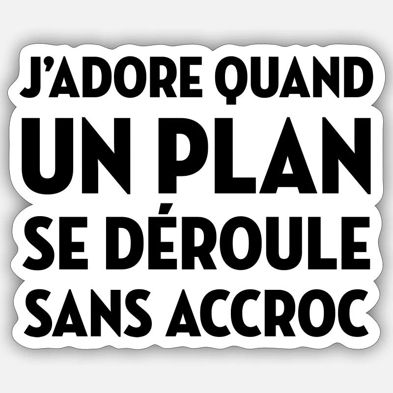 Se Déroule Sans Accroc / Agence Tous Risques - Sticker taille S (10 x 10 cm) - blanc mat