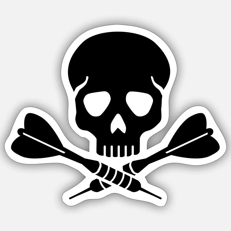 Jeu de fléchettes - Sticker taille S (10 x 10 cm) - blanc mat