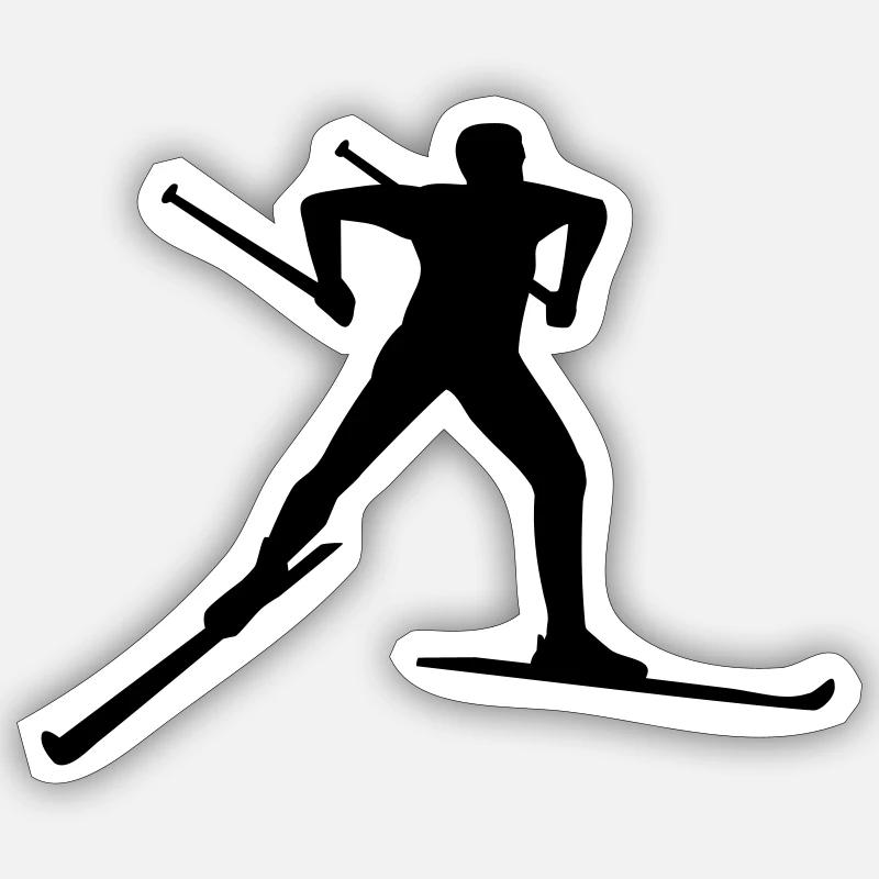 Langlauf Sticker Größe S (10 x 10 cm)