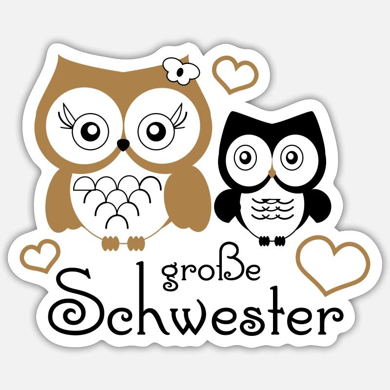 große Schwester Sticker size S (10 x 10 cm)