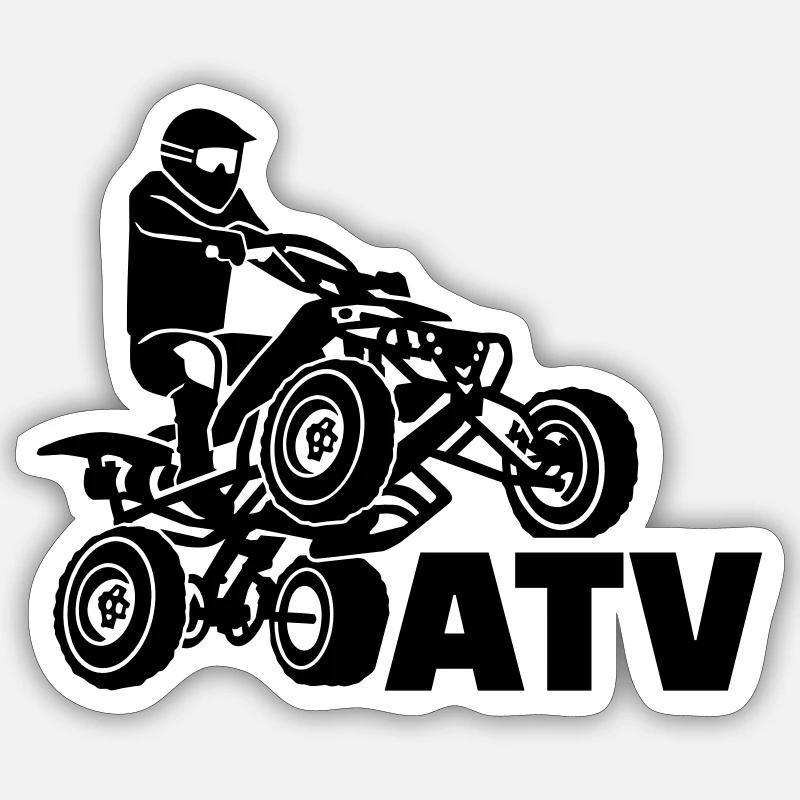 ATV - Sticker size S (10 x 10 cm) - white matte