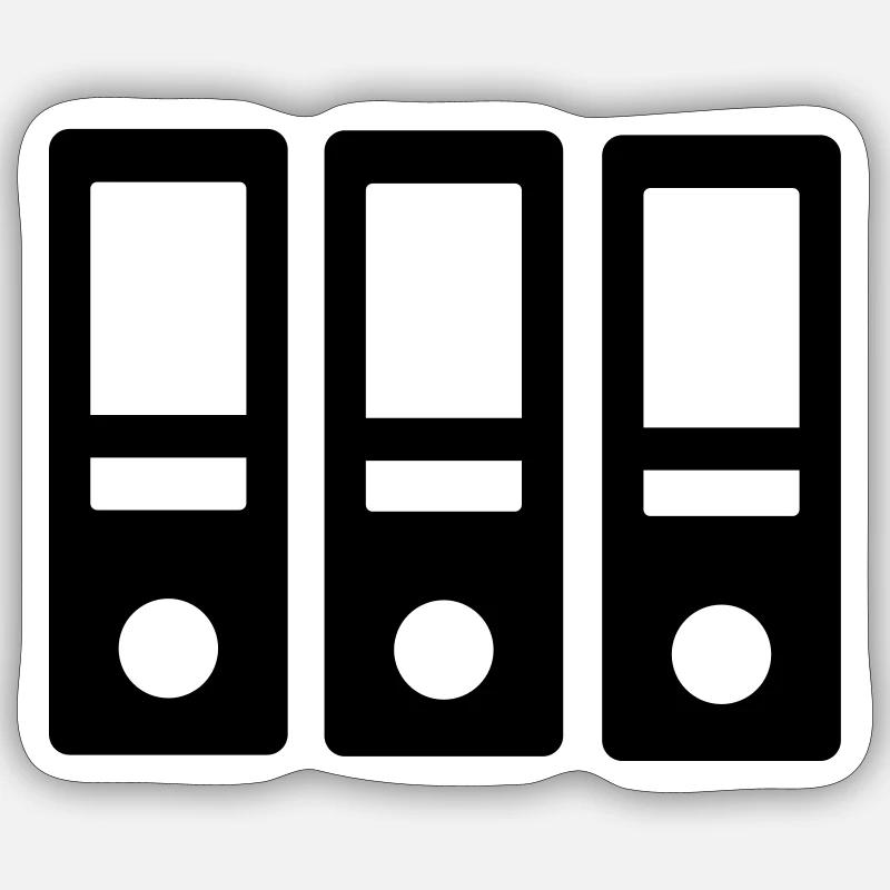 Ordner - Sticker Größe S (10 x 10 cm) - Mattweiß