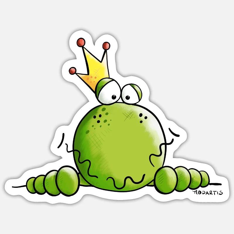 Frog King - Sticker size S (10 x 10 cm) - white matte