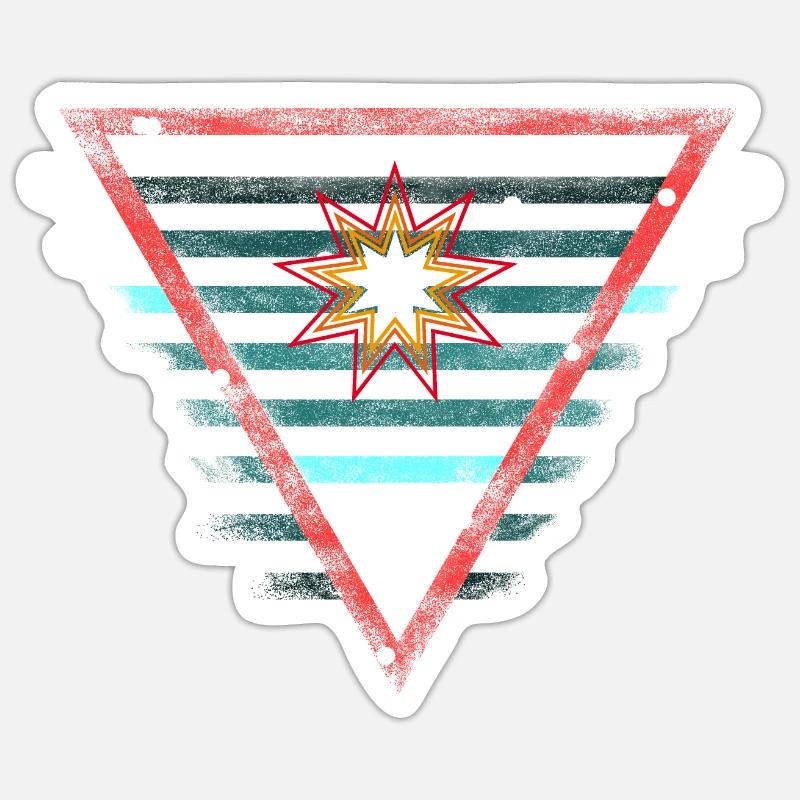 Superheld Emblem - Scifi - Sticker Größe S (10 x 10 cm) - Mattweiß