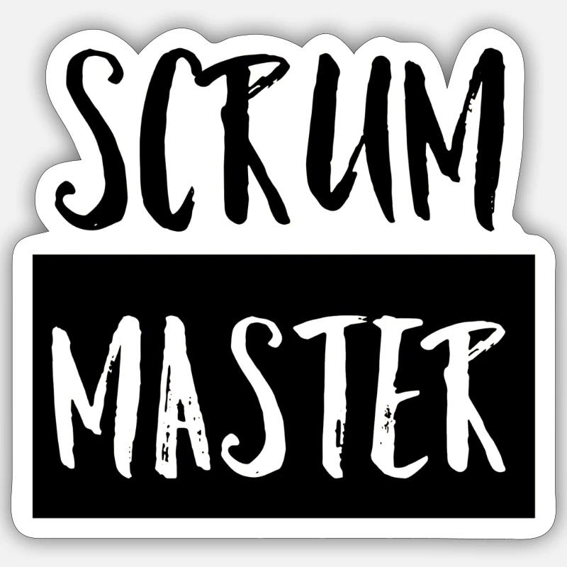 Scrum Master - Sticker Größe S (10 x 10 cm) - Mattweiß
