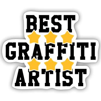Graffiti / Tag / Writer / Street Art - Sticker taille S (10 x 10 cm) - blanc mat - Devant