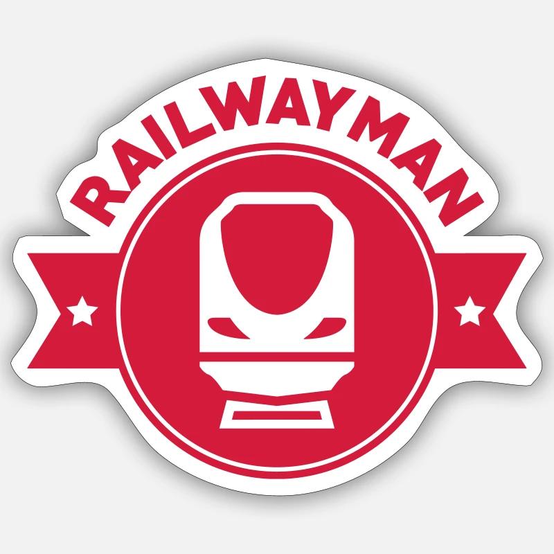 Railway Railwayman Cheminot Train Eisenbahn Sticker size S (10 x 10 cm)