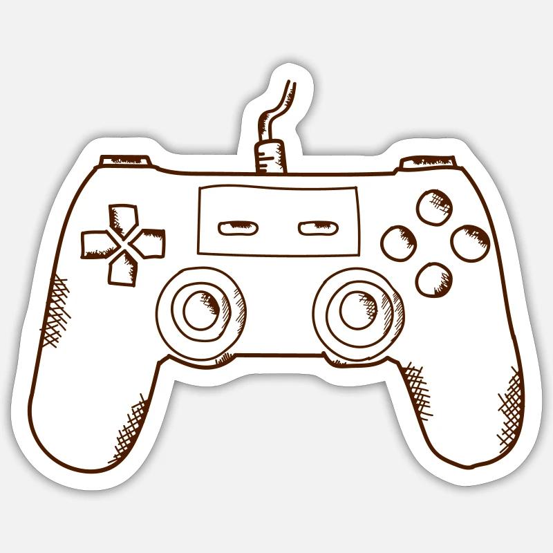 Game Pad - Sticker size S (10 x 10 cm) - white matte