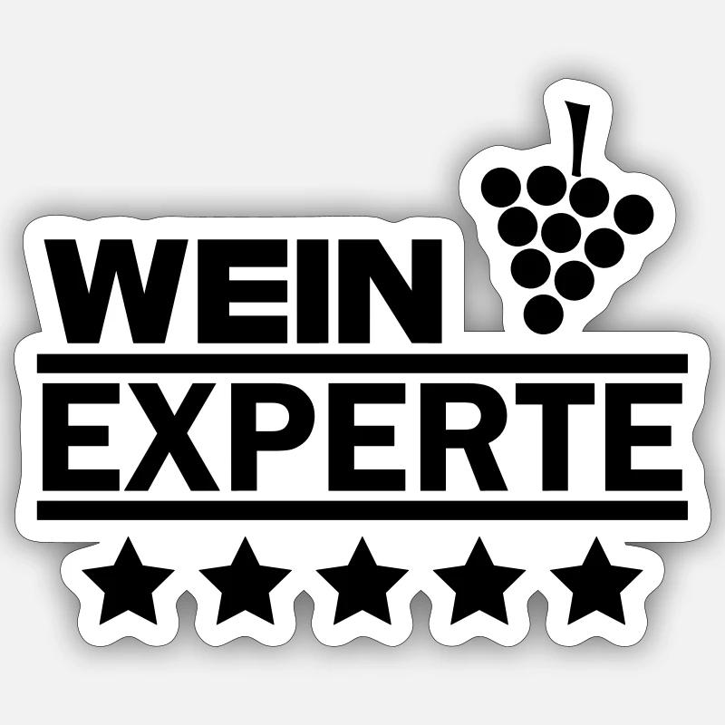Wein Experte Sticker Größe S (10 x 10 cm)