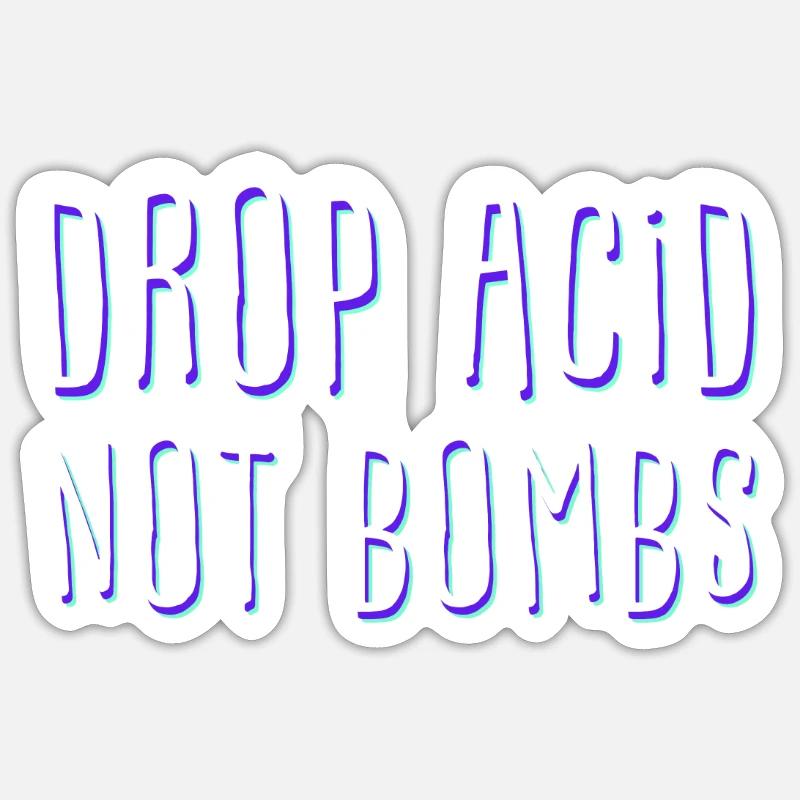 Cadeau de drogue de voyage acide de LSD Sticker taille S (10 x 10 cm)