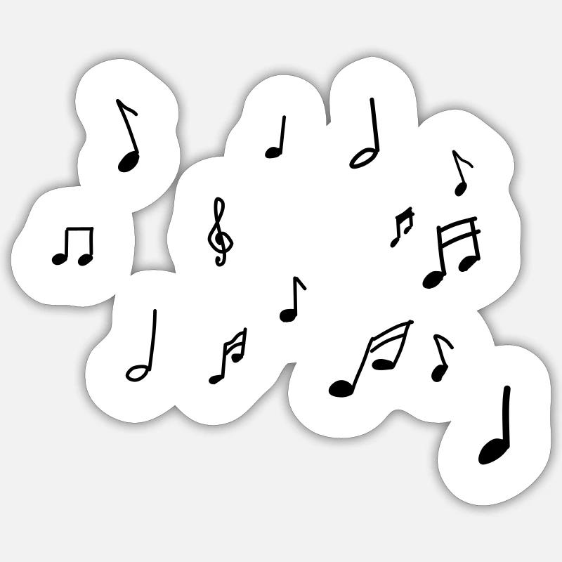 Noten Sticker Größe S (10 x 10 cm)