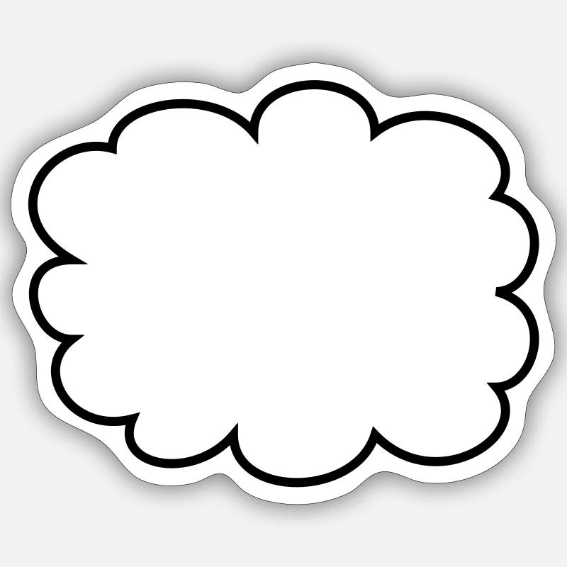 Cloud, bubble - Sticker taille S (10 x 10 cm) - blanc mat
