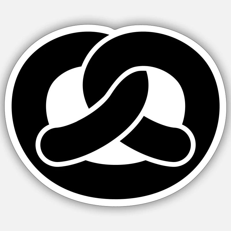 Brezel Sticker Größe S (10 x 10 cm)