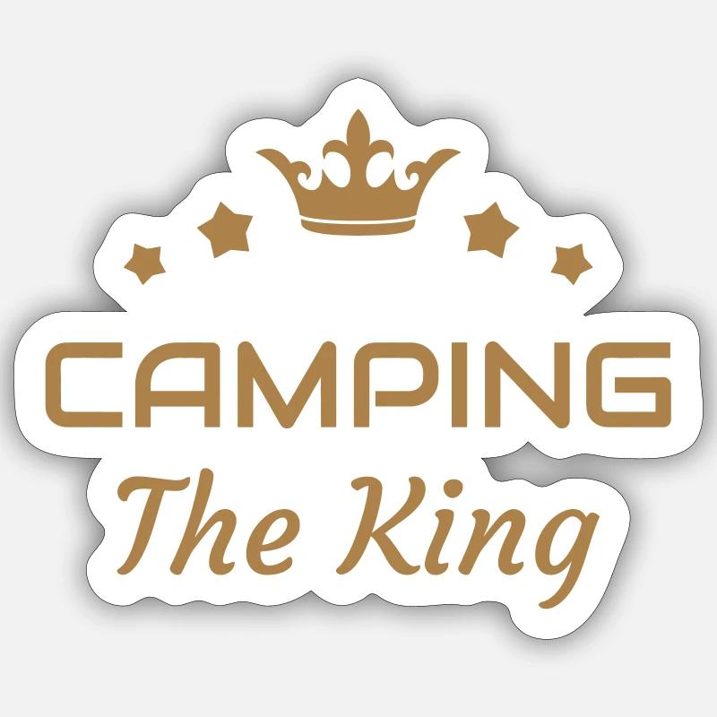 Campingplatz / Camper / Camping / Camp - Sticker Größe S (10 x 10 cm) - Mattweiß