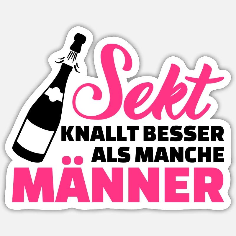 Sekt Sticker Größe S (10 x 10 cm)