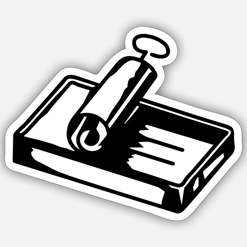 schlichte geöffnete Konservendose Sticker Größe S (10 x 10 cm)