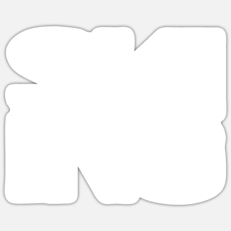 skiing - Sticker size S (10 x 10 cm) - white matte