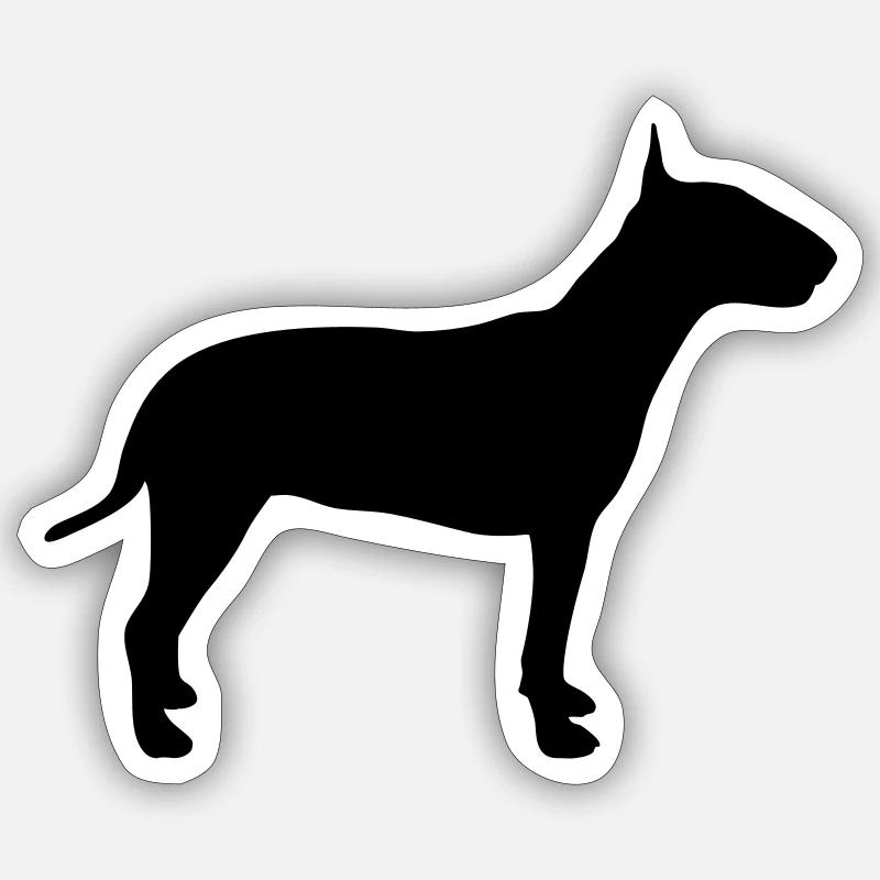 Bull terrier - Sticker size S (10 x 10 cm) - white matte