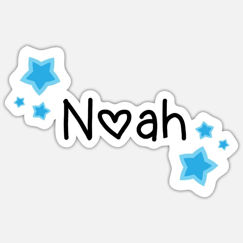 Name - Noah - Sticker Größe S (10 x 10 cm) - Mattweiß