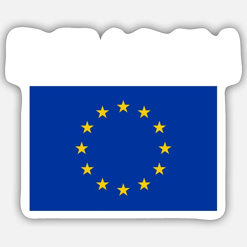 Rejoin EU White Text - Sticker size S (10 x 10 cm) - white matte