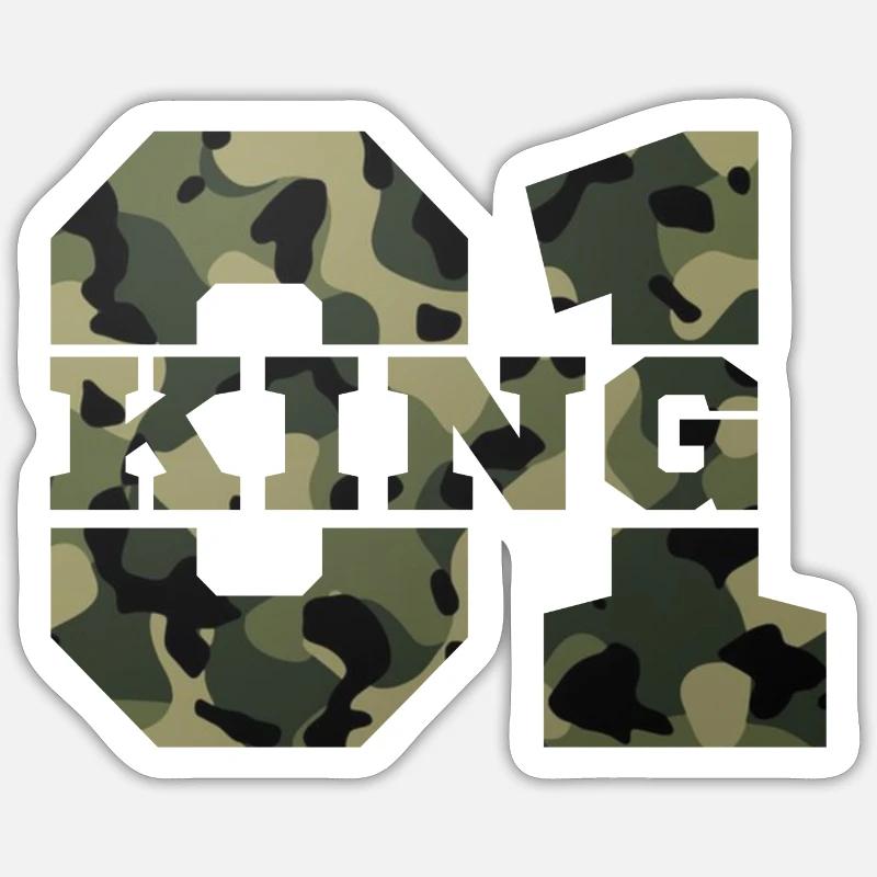 King - Queen gift gift idea - Sticker size S (10 x 10 cm) - white matte