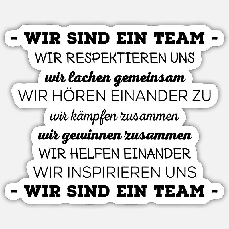 teamdeutsch - Sticker Größe S (10 x 10 cm) - Mattweiß