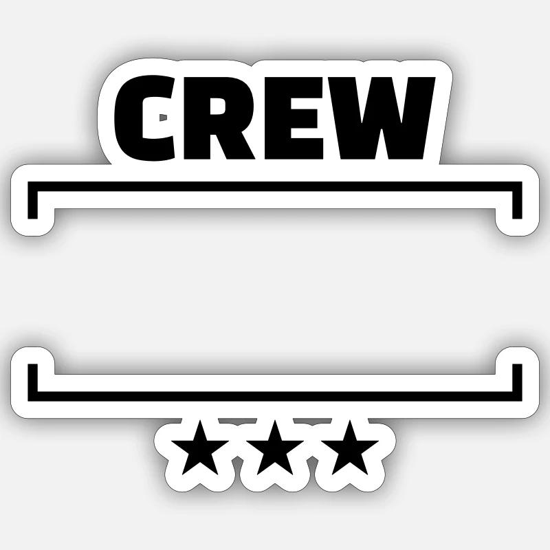 Équipage - Sticker taille S (10 x 10 cm) - blanc mat