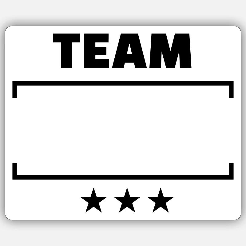 team - Sticker size S (10 x 10 cm) - white matte