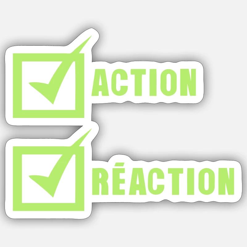 valid reaction action case - Sticker size S (10 x 10 cm) - white matte