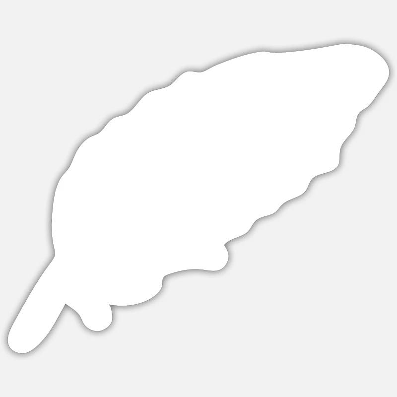 feather - Sticker size S (10 x 10 cm) - white matte