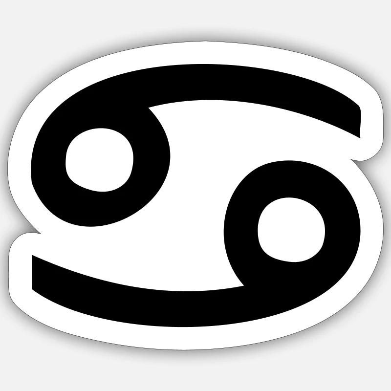 Sternzeichen Krebs - Sticker Größe S (10 x 10 cm) - Mattweiß