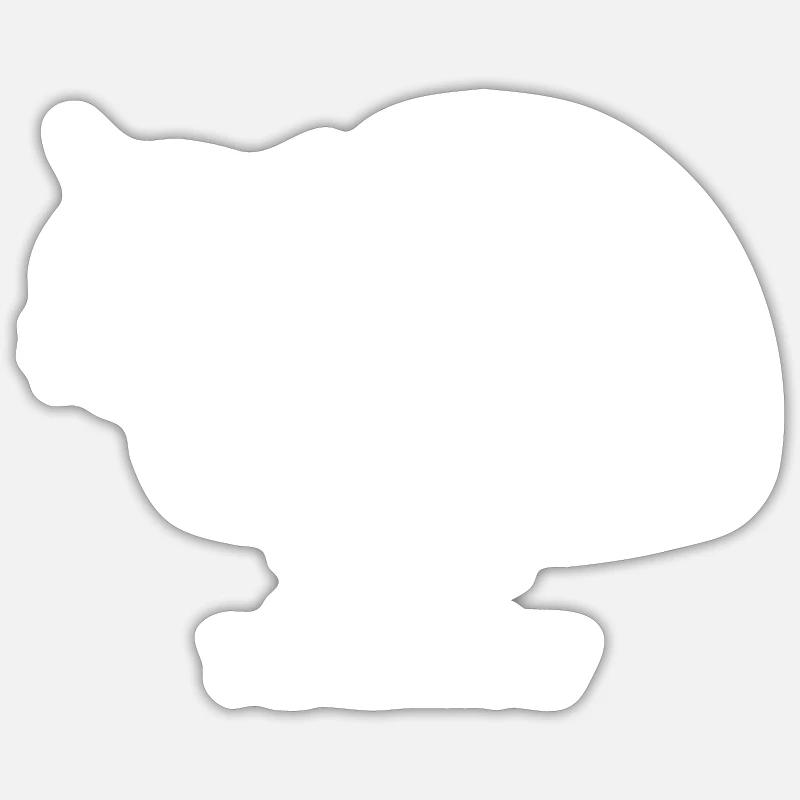 Cat - not today - Sticker size S (10 x 10 cm) - white matte