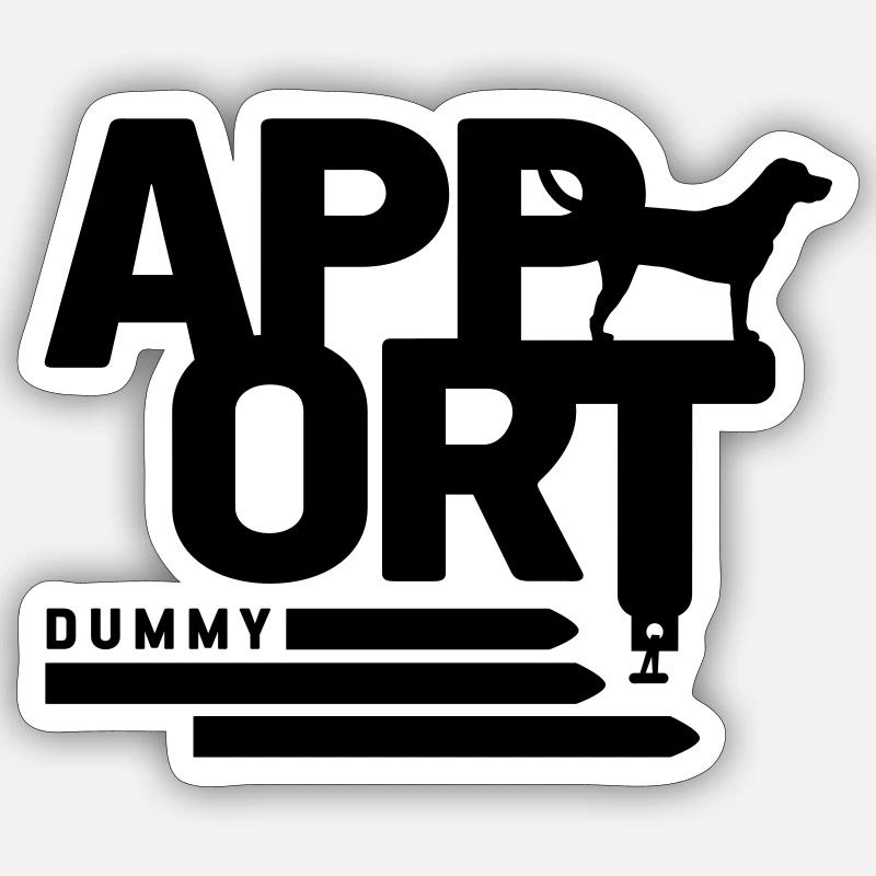 Apport! - Sticker Größe S (10 x 10 cm) - Mattweiß