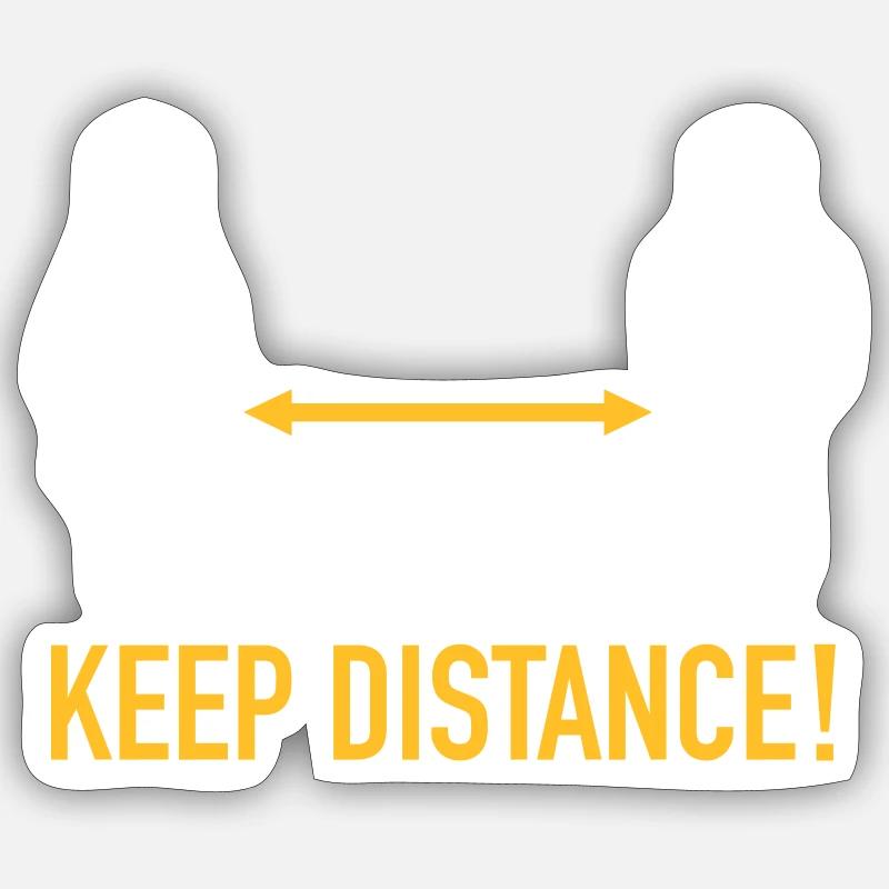 Keep Distance Sticker size S (10 x 10 cm)