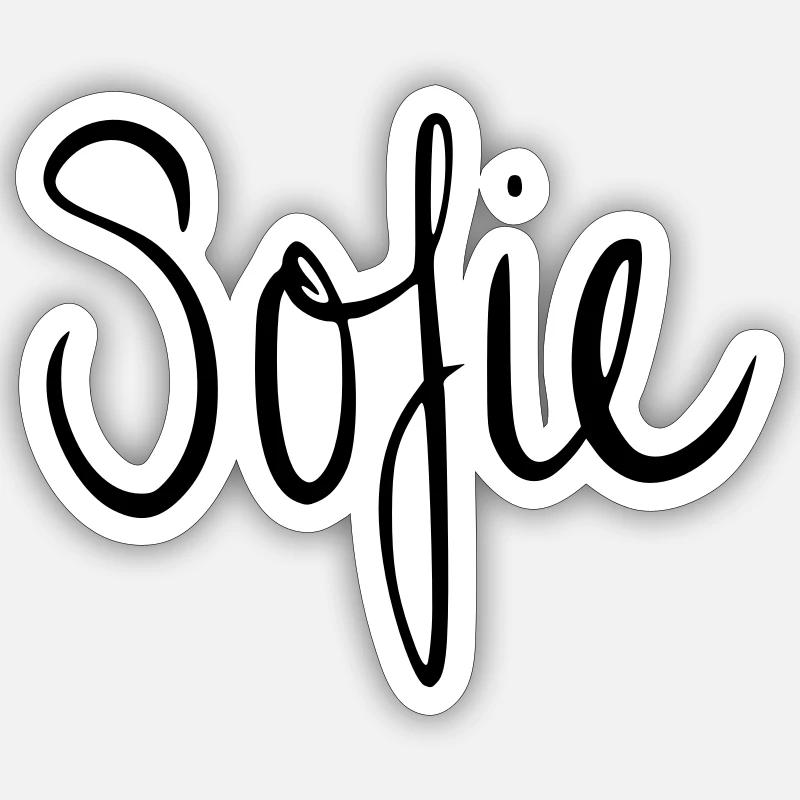 Sofie - Sticker taille S (10 x 10 cm) - blanc mat
