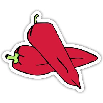 Paprika - Sticker Größe S (10 x 10 cm) - Mattweiß - Vorne