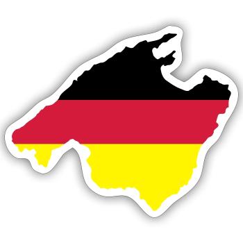 Mallorca - Sticker Größe S (10 x 10 cm) - Mattweiß - Vorne
