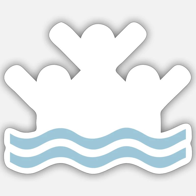Synchronized swimming - Sticker size S (10 x 10 cm) - white matte