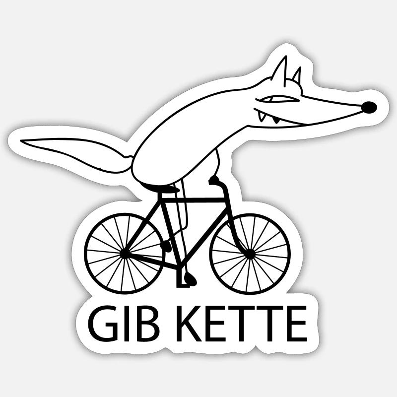 Fast bike Fox Sticker size S (10 x 10 cm)