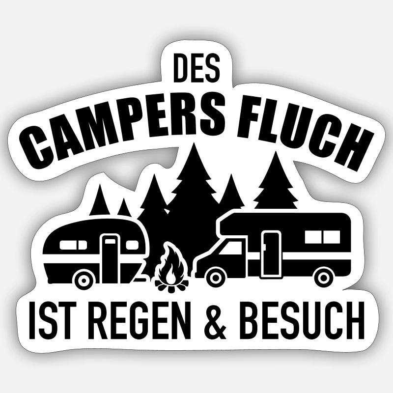 Camping Sticker Größe S (10 x 10 cm)