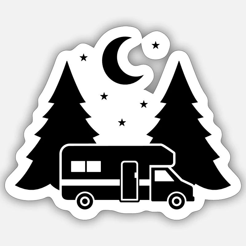 Camper - Sticker size S (10 x 10 cm) - white matte
