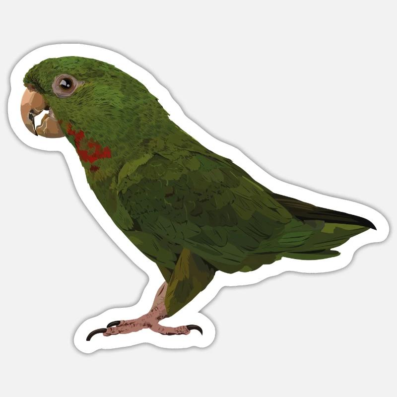 Perruche à gorge rousse Sticker taille S (10 x 10 cm)