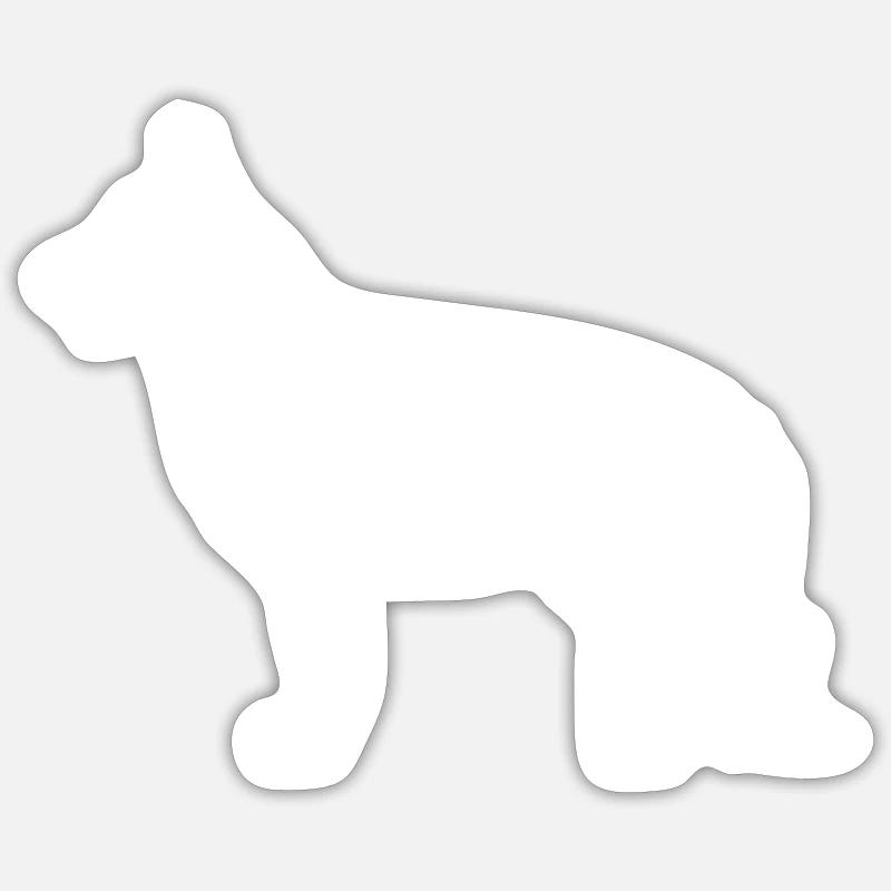 Germanshepherd - Sticker Größe S (10 x 10 cm) - Mattweiß