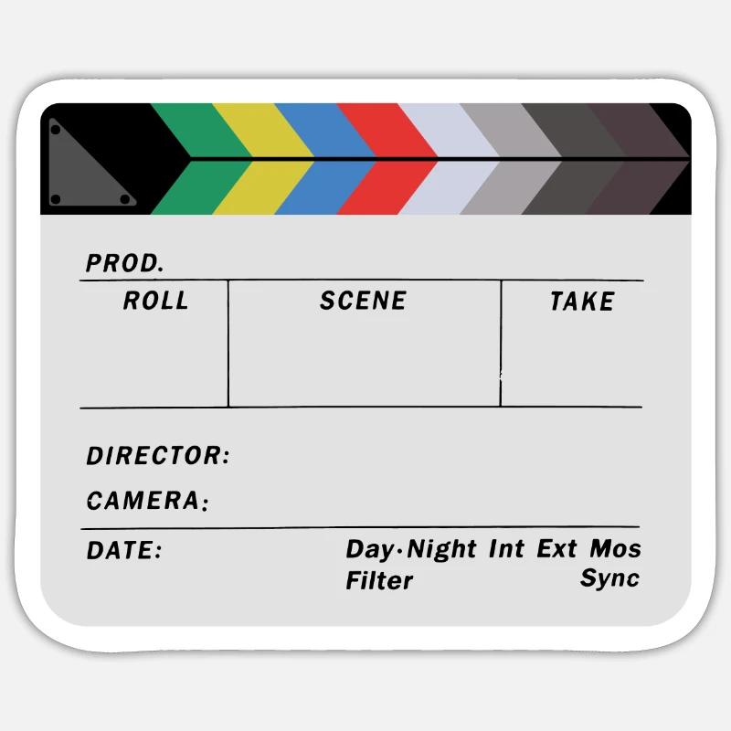 Conception de clap vierge - Sticker taille S (10 x 10 cm) - blanc mat