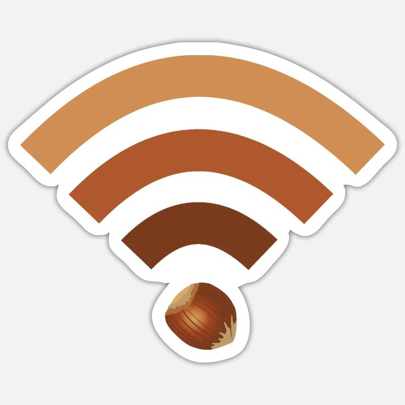 wifi hazelnut - Sticker size S (10 x 10 cm) - white matte