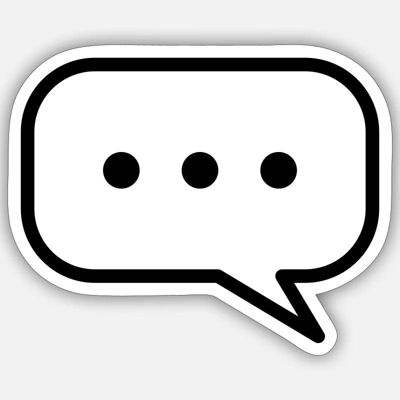 comment - Sticker size S (10 x 10 cm) - white matte