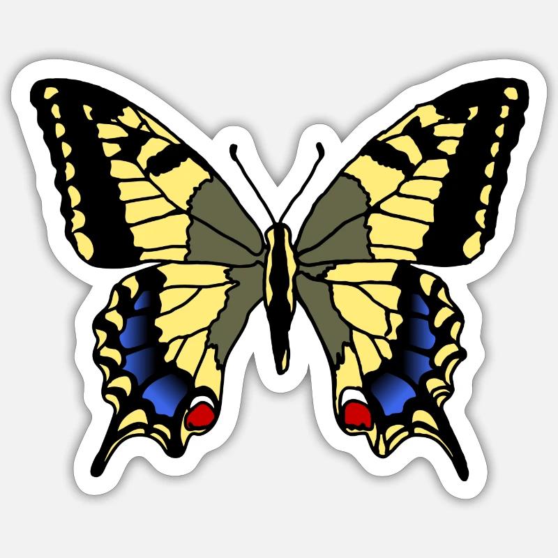 queue d'aronde - Sticker taille S (10 x 10 cm) - blanc mat