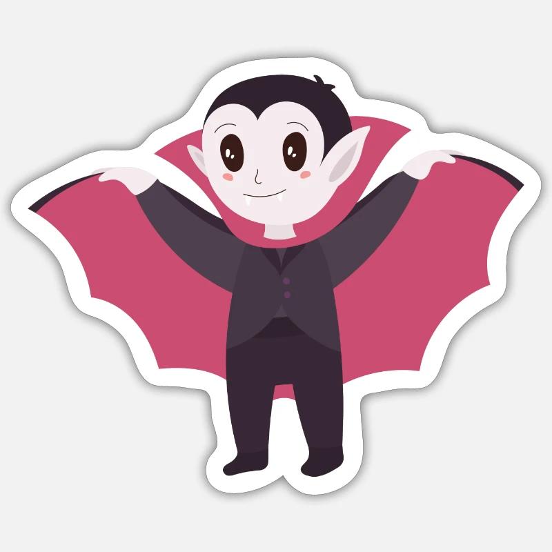 vampire - Sticker size S (10 x 10 cm) - white matte